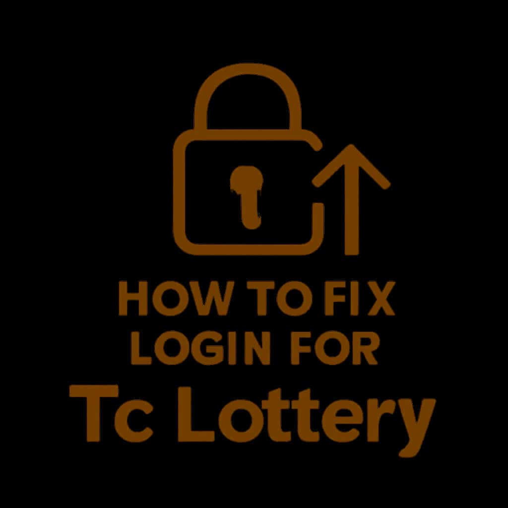 A badge illustrating login help for Tc Lottery.