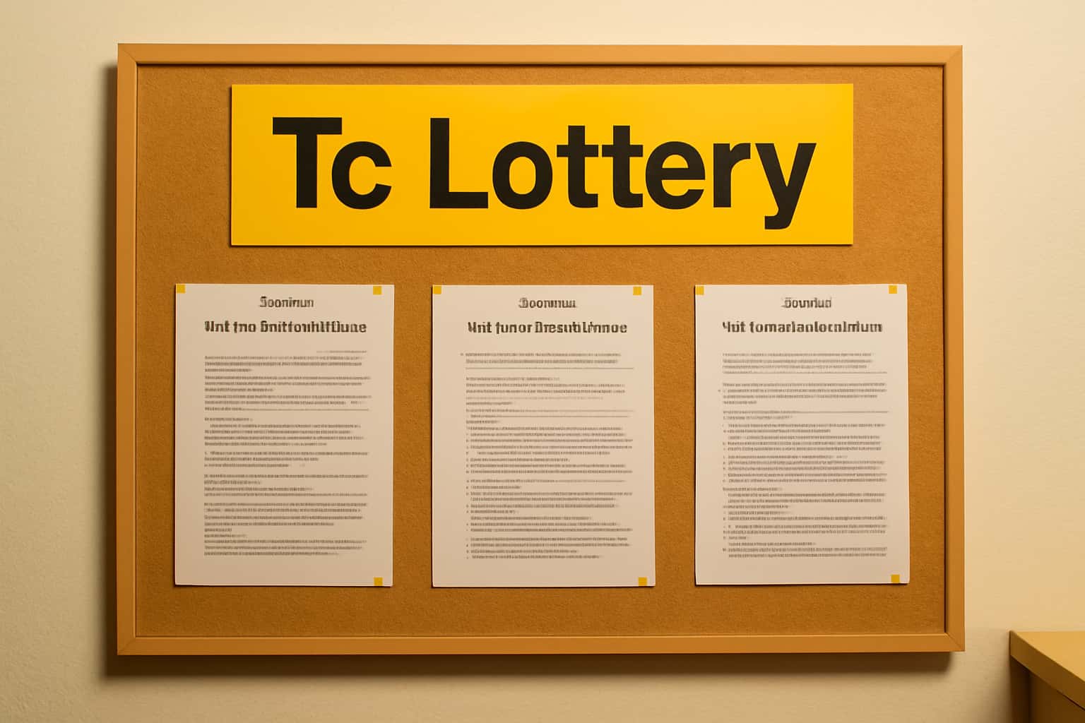 A futuristic depiction of the Latest Tc Lottery Notices, showcasing the text prominently.