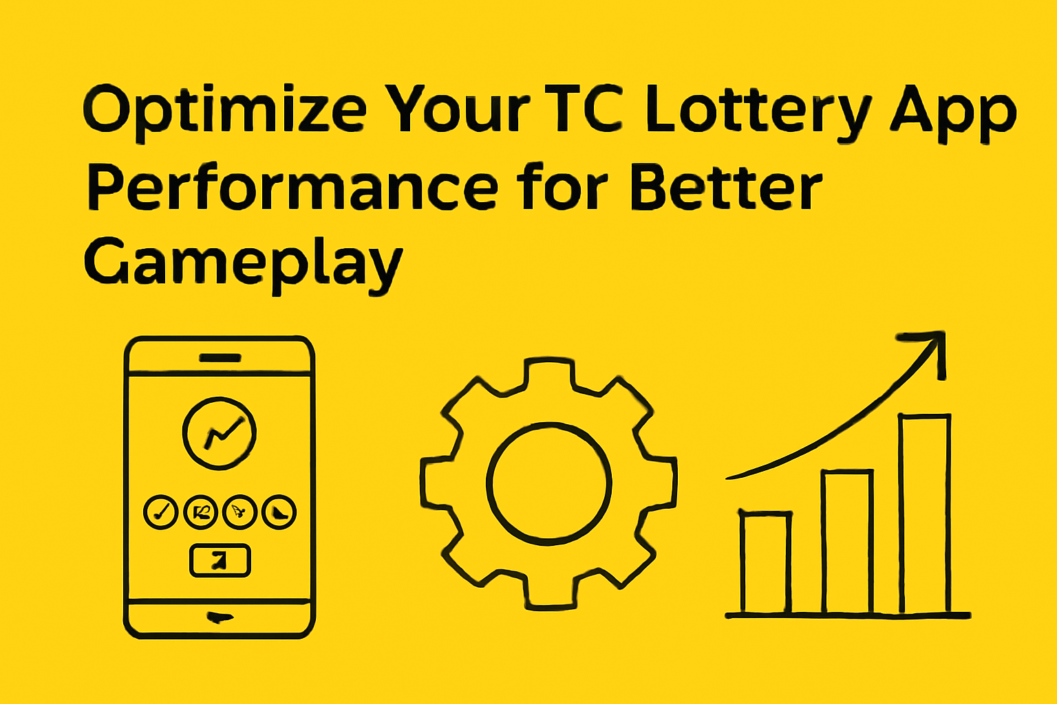 An informative graphic illustrating device compatibility for the Tc Lottery application.