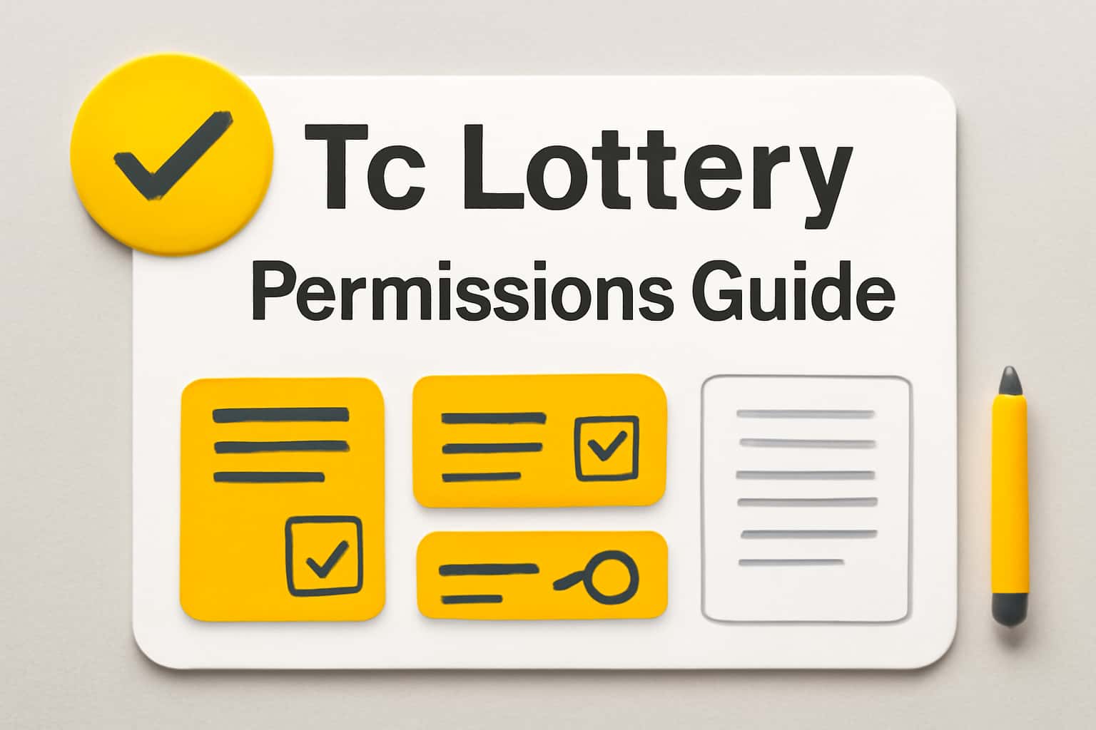 An informative scene detailing the Tc Lottery Permissions Guide.